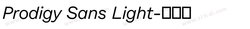 Prodigy Sans Light字体转换